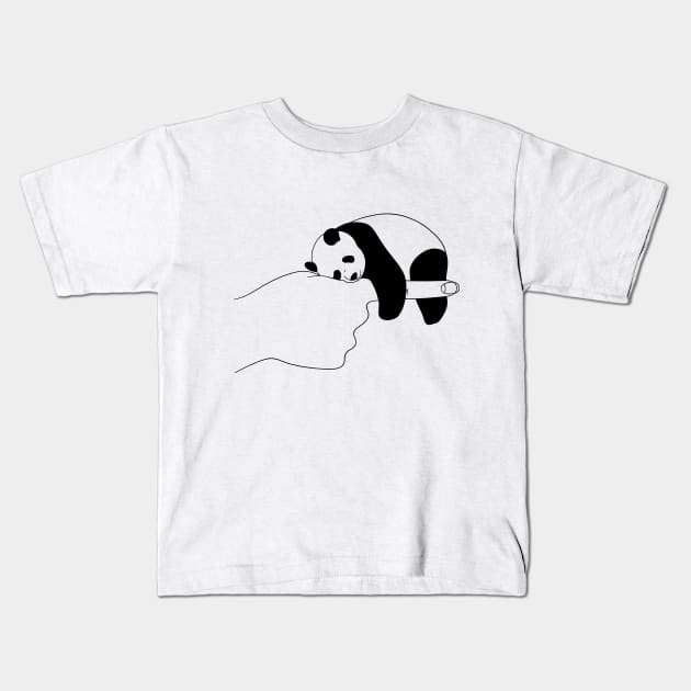 Pocket panda Kids T-Shirt by Louis16art